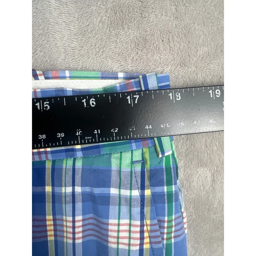 RLX Ralph Lauren Mens Blue Green Plaid Golf Pants Trousers 36x34 Cotton Blend